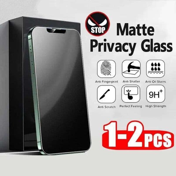 1/2Pcs Matte Privacy Anti-Peep Tempered For iPhone 12 11 13 Pro Max 14 15 Plus Glass Frosted Screen Protectors Film 26L0507