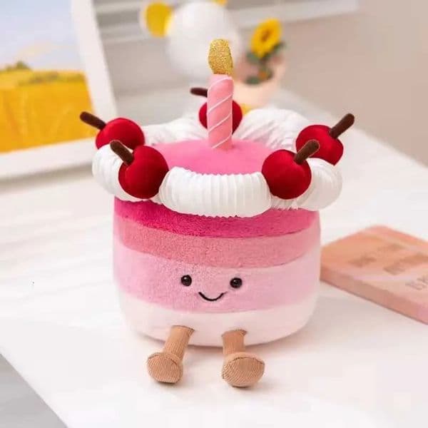 2026 Game And Toy Luxury Art Designer 25Th Anniversary Orange Cake Limited Plush Doll Home stuff animal Desktop Ornaments Birthday Gift Pet Interactive Toy 15Cm Fr
