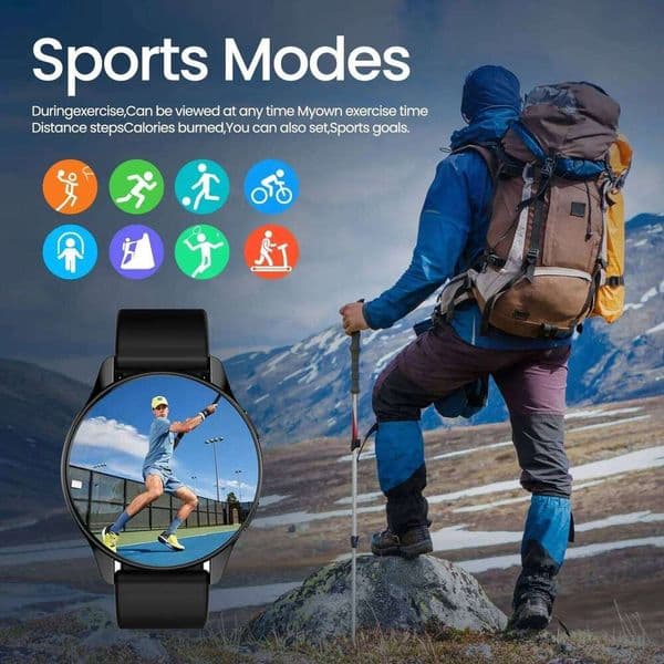 HOMEFISH Smart Wireless Calling Multiple Sports Modes Music Player Health Tracking DIY Watch Faces Android iOS 26Y0507