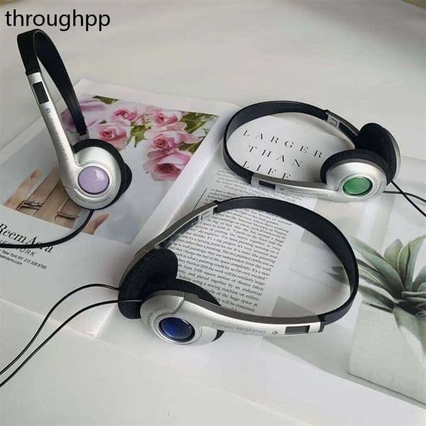 Fashion Retro Classic Headset Y2K Wired Headphone 3.5mm Type C Over Ear Earbud 26W0507