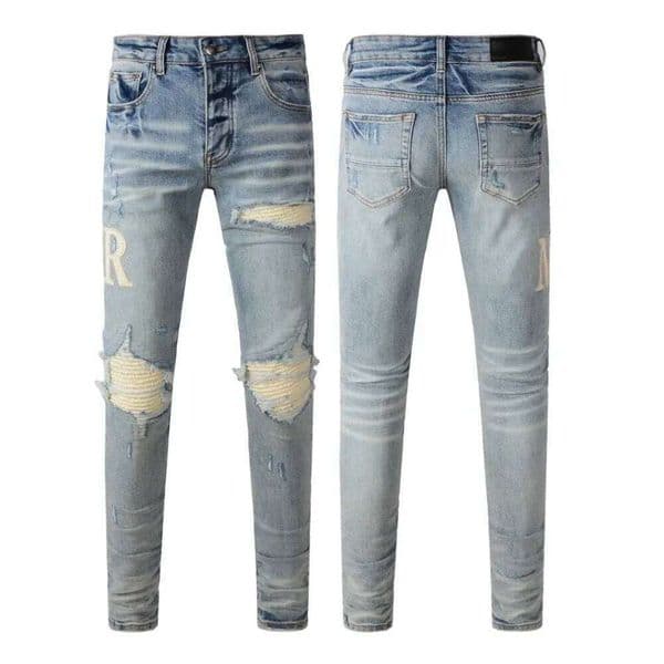2026New Streetwear Men Jeans Fashion Trend American High Street Retro wash Low Rise Elastic Skinny Pleated Ripped Denim Pants 26H0506