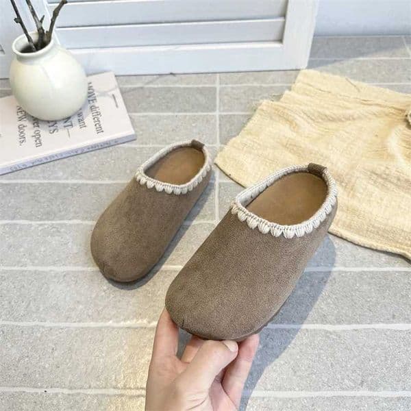 2026 Childrens Indoor Cotton Girls Wen Cute Pure Color School He Slipper Spring Soft Cfortable Non-Slip Thick Sole IndoorJ260507