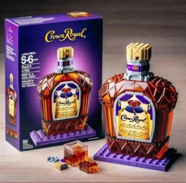 2026 Build Block Set Whiskey DIY Assembly Creative Whiskey Bottle Picture brick Living Room Decoration Toy