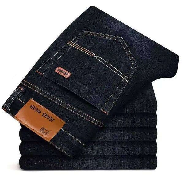 2026New Fashion Straight Jeans Men Stretch Slim Fit Pants Comfortable Soft Business Denim Trousers Male Brand Clothing 26H0505
