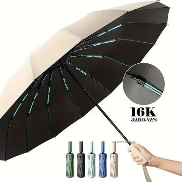 Luxury Designer Decor 16K Double Bones Large For Men room Women Windproof Umbrellas Automatic Folding Strong Sun Rain Umbrella UV Business D 10