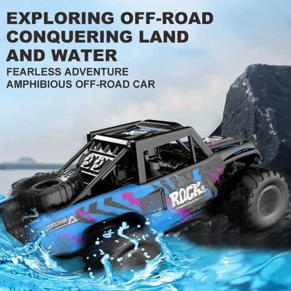1/14 Scale 95Km/H Brushless RC Car, 4WD Amphibious Off-Road Truck with 3S Power, Professional Waterproof High-Speed Remote Control Vehicle for Hobbyists & Off-Road Fans