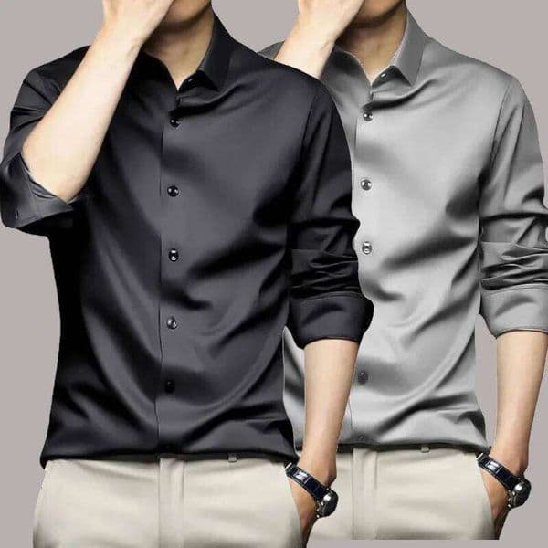 S-5XL Men's Long Sleeve Non iron Wrinkle Resistant Business Dress High end Professional Casual Suit White Shirt 26W0507