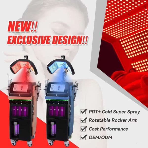 Upd Multifunction PDT + Face Diamond Dermabrasion + Cold Super Jet Skin Purification 9 In 1 Beauty Spa Machine Luxuy Bubble Cleaning Faceting Exfoliating Salon