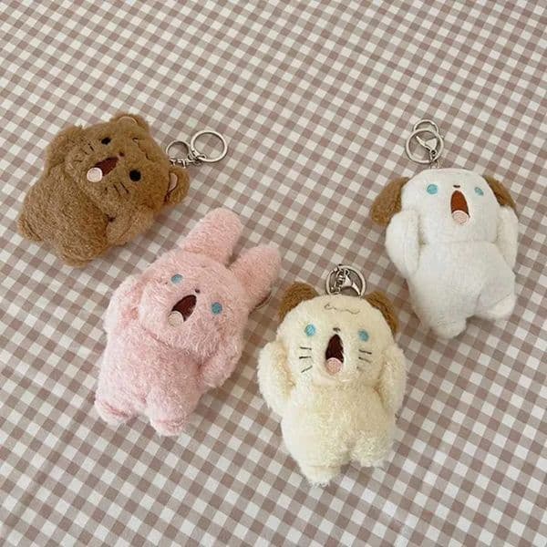 Game And Toy Game And Toy Rabbit Bear Children Gift Shouting Dog Bag Decoration Pendant Keychain Stuff Animal Backpack Charms stuff animal Stuff Plush Designe