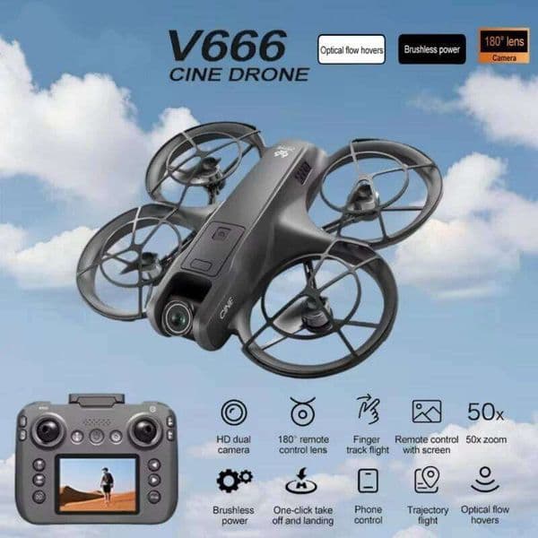 V666 8K Professional Drone WIFI 5G Obstacle Avoidance Brushless Motor Altitude Hold Headless Mode RC Quadcopter Camera Toy 2026