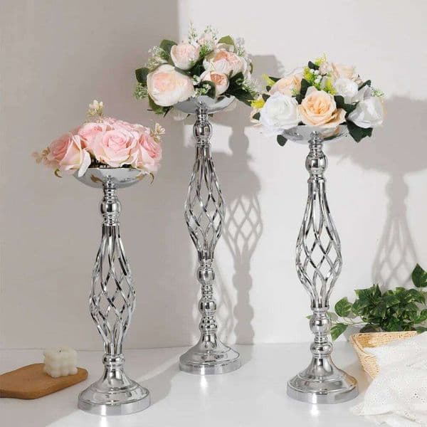 New Dining Table Arrangement Silver Iron Arranger Path Candle Holder Wedding Flower Props Home Furnishings 26W0507