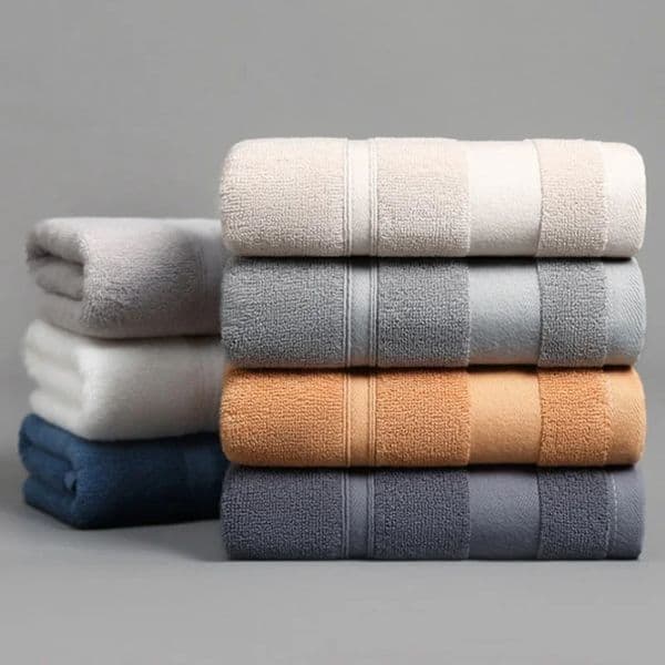 Bath Towel Soft Absorbent Cotton Towels Thickened Quick-Dry Machine Washable Household Towel Bathroom Essentials 373cm 26006