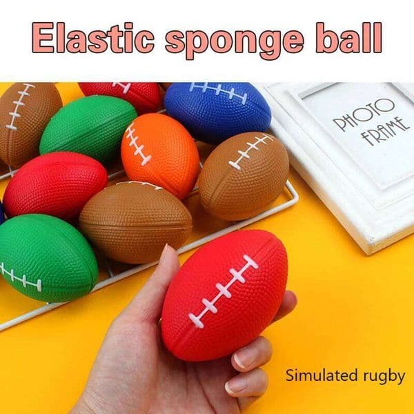 1pc Pu Foam Solid Rugby Grip For Release And Pressure Relief, Football Toy Ball 26L0507