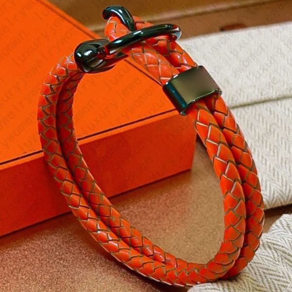 Bracelet Designer Bracelet Luxury Bangle Bracelet Jewelry Red Leather Bracelet Adjustable Genuine Leather Cuff Fashion Punk Style Unisex Gift Buy One Get One Free