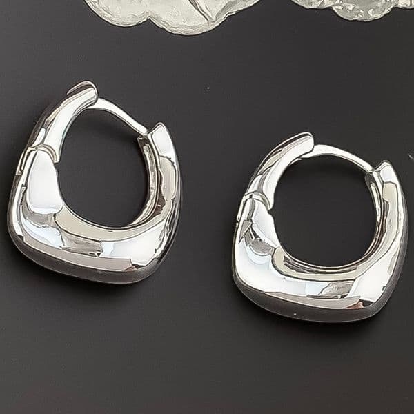 Earrings Designer Earrings Women 18K Gold Silver Plated Earring Matte C Shape Hoop Earrings Luxury Jewlery Designer Exclusive Free Shipping Buy 1 Get 1