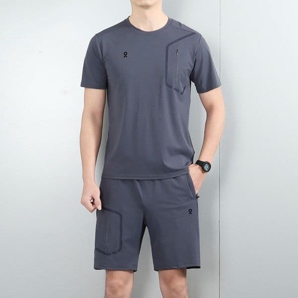 Mens summer Tracksuit Designer shorts and t shirt set Two-piece set Fitness Suit Quick Drying and Breathable running training gym clothes