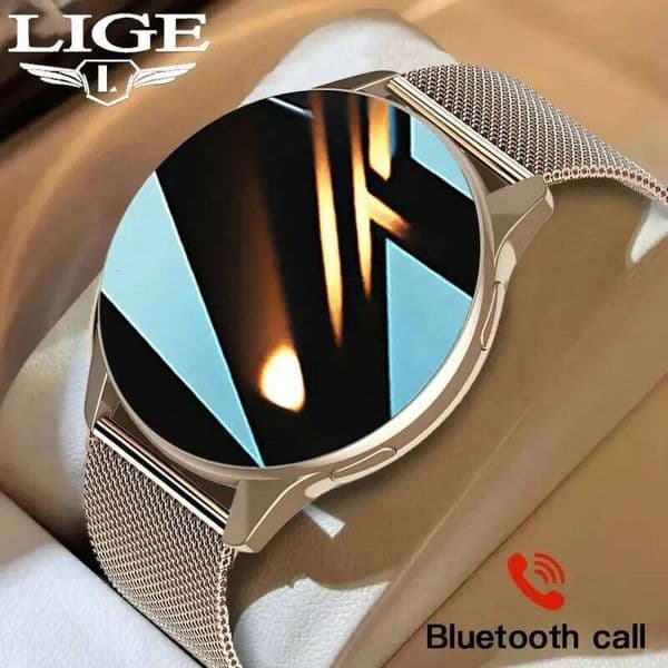 LIGE New Smart Wireless Charging Smartwatch BT Calls Watches Men Women Fitness Bracelet Custom Watch Face +Box 26Y0507