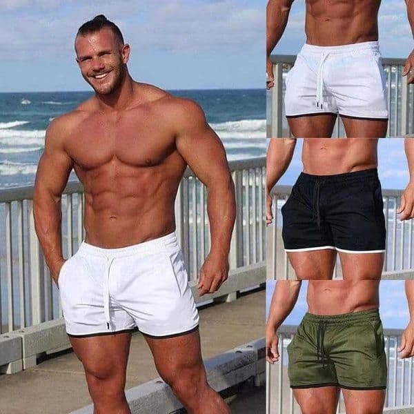 Men's Shorts Summer Men Sports Fitness Basketball Beach Pants Mesh Breathable Bodybuilding Gym Training Sweatpants