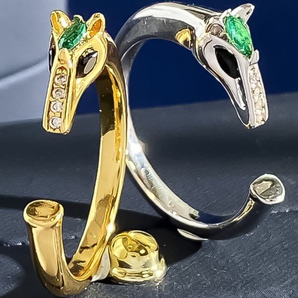 Ring Ring for Women Diamond Ring Emerald Zircon Horse Open Ring Luxury Jewlery Designer for Women Elegant Sparkling Premium Statement Gift