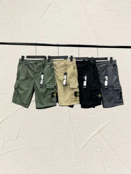 Men's shorts Utility Multi-Pocket Shorts Summer Outdoor Cargo Shorts Fashion Large Pocket Stone Loose Casual Style Compass Logo Label Quarter Pants