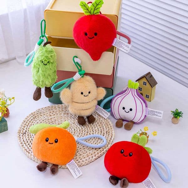 jct UK-style fun tomato plush toy tomato doll bitter melon plush toy fruit party pendant gift S260506