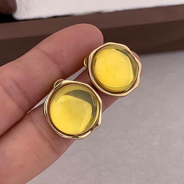 Earrings Women 18K Gold Silver Plated Earring Small Vintage Glass Hoop Earrings Luxury Jewlery Designer for Women Timeless Free Shipping Buy One Get One