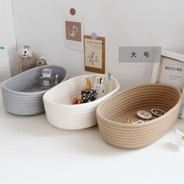 Luxury Designer Decor Home Decor Basket Cotton room Rope Woven Cosmetic Organizer Kids Toys Desktop Sundries Storage Box Laundry Baskets Dec 1016