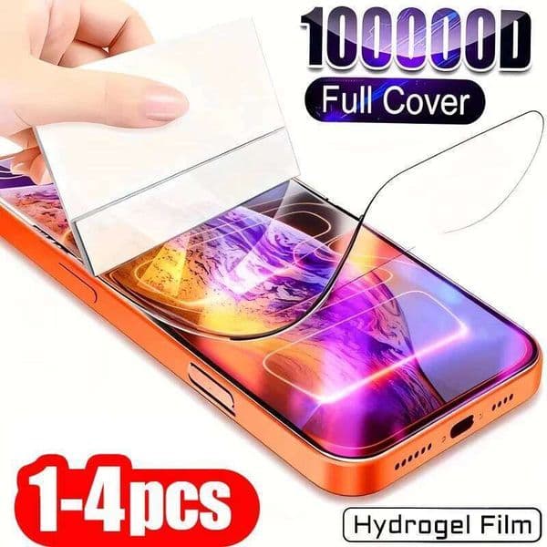 1-4PCS Clear Hydrogel Film 16 15 For iPhone Air 17 13 12 11 14 Pro Max Screen Protector Soft HD Full Cover 26L0507