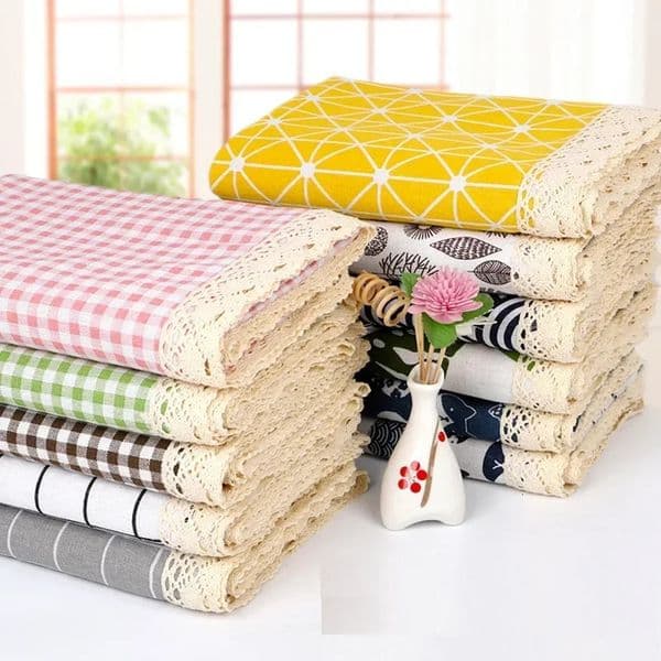 Tablecloth Washable Cotton Linen Fabric Tassel Table Cloth Dust-Proof Embroidery Table Cover for Kitchen Dinning Farmhouse 260506