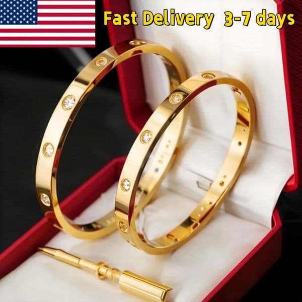 Classic Bangl 18K Gold Fashion Braclt Dsignr Jwlry High Quality Platd Titanium Stl Diamond for Womn Mn Braclts Silvr luxury Jwlrys 15 to 22