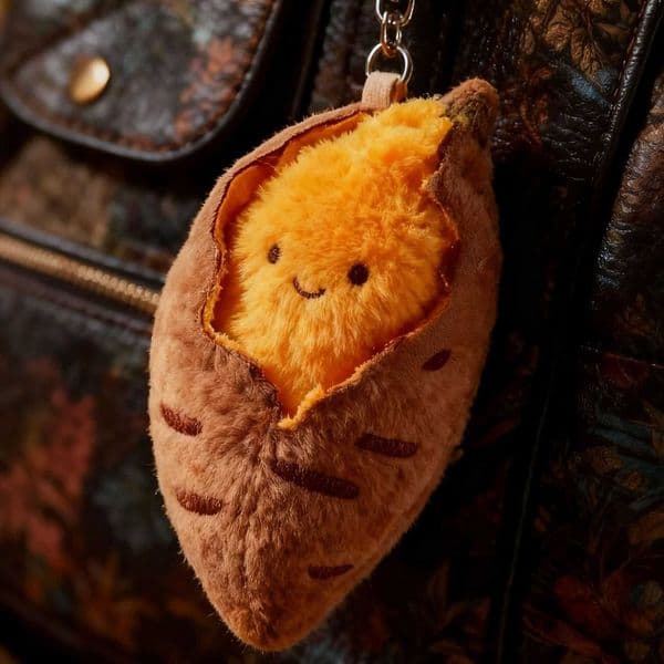 Cute Creative Adorable Plush Roasted Sweet Potato Plush Toy Keychain Bag Pendant Roasted Sweet Potato Plush Doll S260506