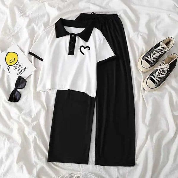 Teenagers Summer Girls Clothing Sets New Fashion Top And Wide Legged Pants 2Pcs Outfits Kids Tracksuit 6-14 Years Kids ClothesT260507
