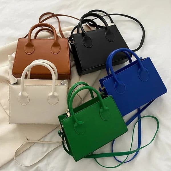 Minimalist Black Small Square Bag AllMatch Top Handle Purse Classic Shoulder for Work Women Handbags Crossbody Bags 260429