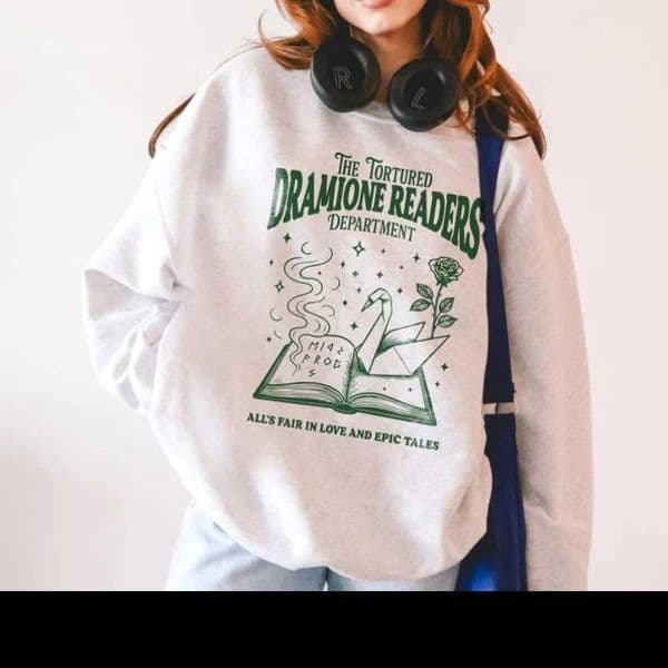 Dramione Sweatshirt Book Club Sweatshirt Dramione Merch Manacled Enemies To Lovers Sweatshirt Gifts Tortured Readers Dep Hoodie L260507
