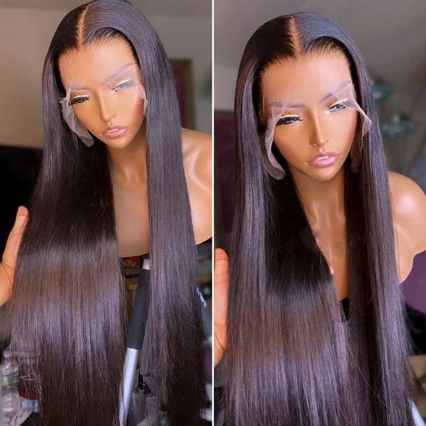 360 Lace Frontal Straight Human Hair Wigs Brazilian 28 30 Inch HD Lace Frontal Wig Syntheticfor Women Ready To Wear