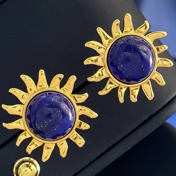 Bracelet Bracelet for Women 18K Gold Plated Bangle Lapis Starburst Floral Bangles Luxury Jewlery Designer for Women Luxury Gift