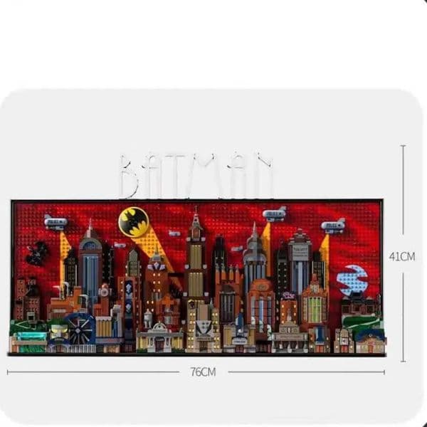 Build Block Set Build Block Set Brick Box Display brick Assembly Brick Toys For Gift With Light The Animated Series Gotham City Skyline Building Model T