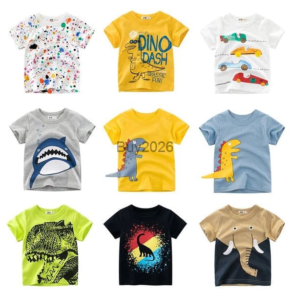OLEKID 2026 Summer Children Boys Clothing Printed Cartoon Boys T-Shirts 2-8 Years Kids Baby Boy Tops Short Sleeve Toddler Tees