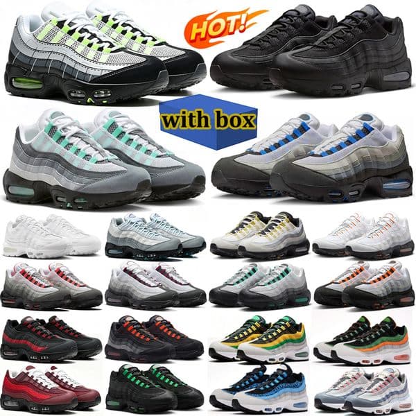 95s Designer Shoe 95 Running Shoes Men Sneakers Black White Pink Grey Beige Brown Blue Mens Breathable Outdoor Sports Trainers