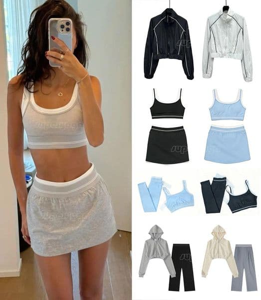 Women Summer Yoga Fitness Set Heart Motion Sports Jacket Striped Back Bra High Waist Leggings Dance Sportswear Outfit