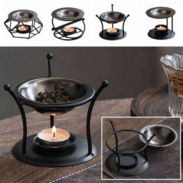 Creative Essential Oil Warmer Portable Retro Aromatherapy Burner Decorative Candle Heating Holder Home Decor 26Y0508