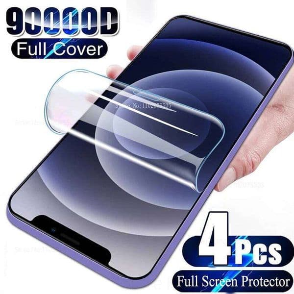 4Pcs Full Cover Hydrogel 15/14/13 11 Pro HD Screen Protector for IPhone 16 Promax 12Mini 14 Plus 16E Film 26L0507