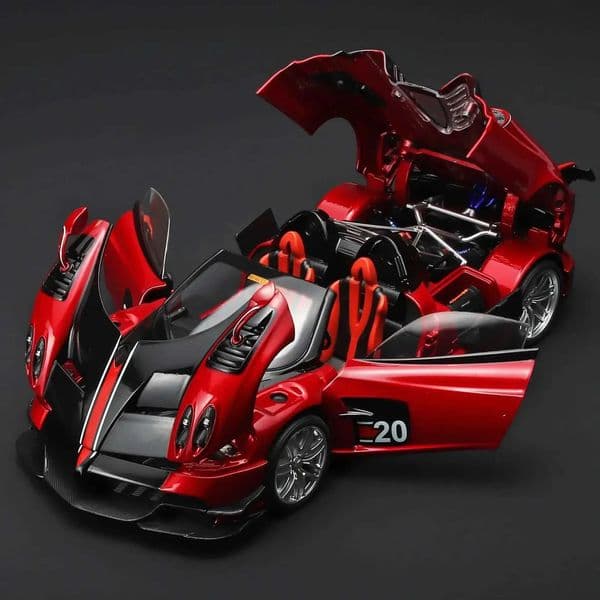 2026 Plane Diecast Cars 1 18 Pagani Huayra BC Blu Francia/Candy Blue With Carbon Accents 1/18 slot car Model Car By Autoart Car Track