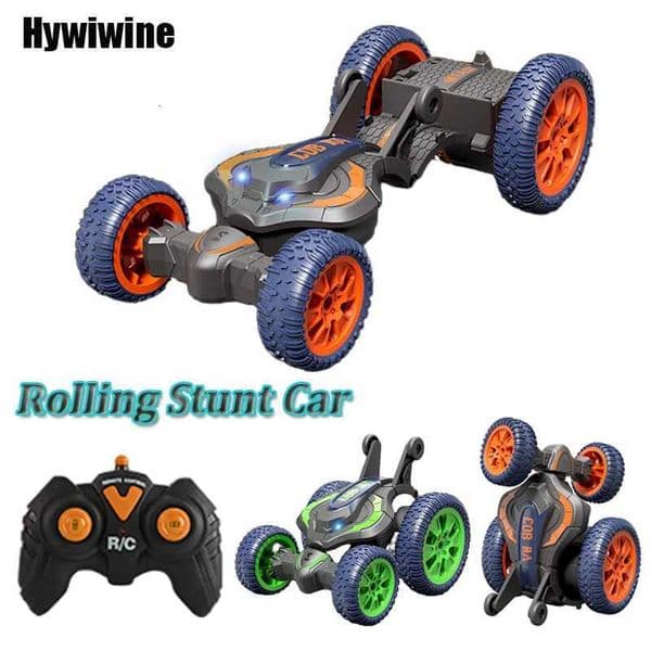RC Stunt Car with LED Lights Foldable Remote Control Snake 3D Flip Roll 24G Double-Sided Driving Toys for Kids Boys GiftT260507