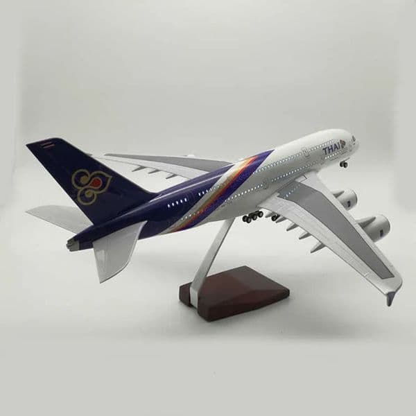 a Plane Airplane slot car Model Lights Upgraded Version With Wheels And LED Lights. Emirates A380, Thai Airways Malaysia Airlines Singapore B747 Car Track