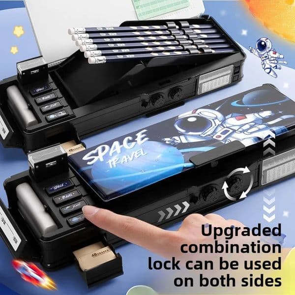 Multi Functional Stationery Box for Boys and Girls Childrens Password Lock Pencil Box Toy Mechanism for Students 260506