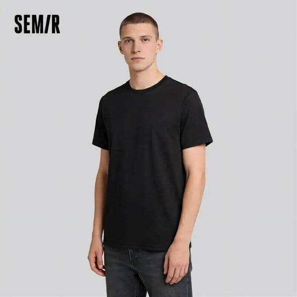 Semir Short Sleeve Men T-Shirt Cotton 2026 Summer New Man Clothing Thin And Versatile T Shirt Couples Solid Color Tops 26Y0507