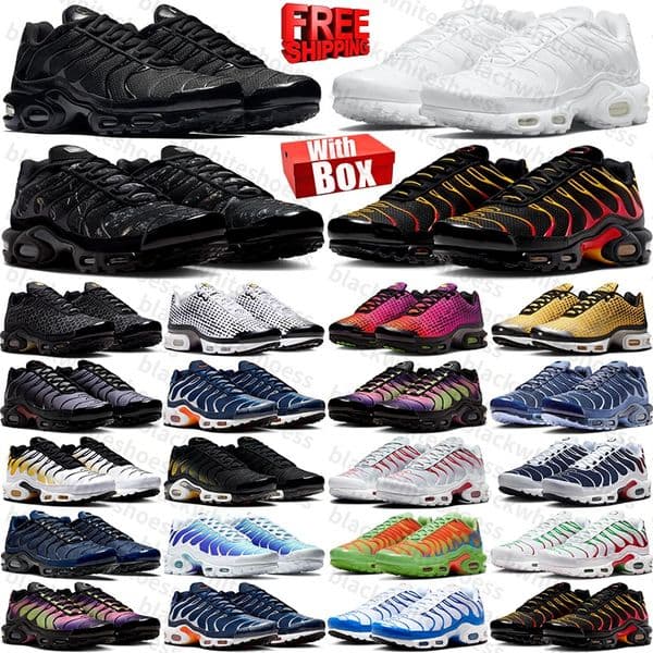 Free Shipping With Box Designer tn tns tnss plus utility sneakers Running Shoes trainers for mens womens Triple Black chaussure zapatillas Sports runners classic
