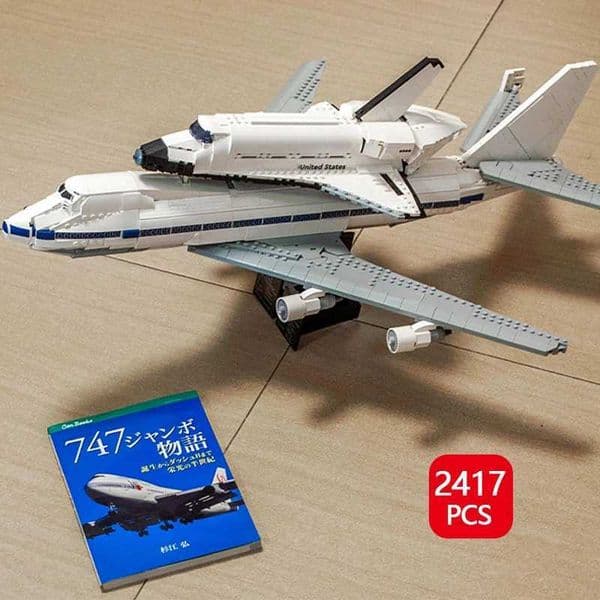 2417PCS Shuttle Carrier Aircraft Boeing 747 Model Building Blocks DIY Creative He Decor Bricks Assembly Toys for Holiday GiftsJ260507