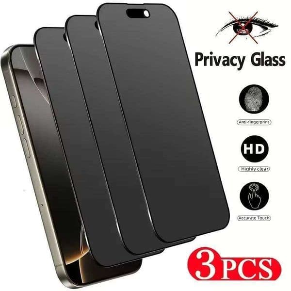1-3Pcs Privacy Screen Protector for IPhone 17 11 Pro Max 12 13 Mini 14 15 16 Plus XR XS X nti-spy Tempered Glass 26L0507